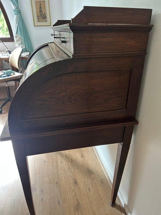 Bureau - Chêne, Métal - Bureau à rideau, Antiek en Kunst, Curiosa en Brocante