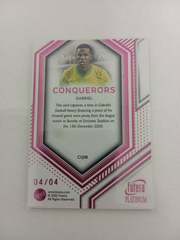 Futera Gabriel Patch /4 Game Worn Patc - 1 Card - Excellent, Nieuw