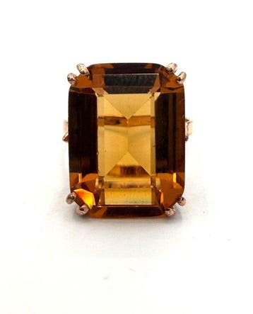 Zonder minimumprijs - Ring - 9 kt. Roségoud, Zilver Spinel