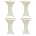 vidaXL Statafelhoes 4 st stretch Ø80 cm crème, Verzenden, Nieuw