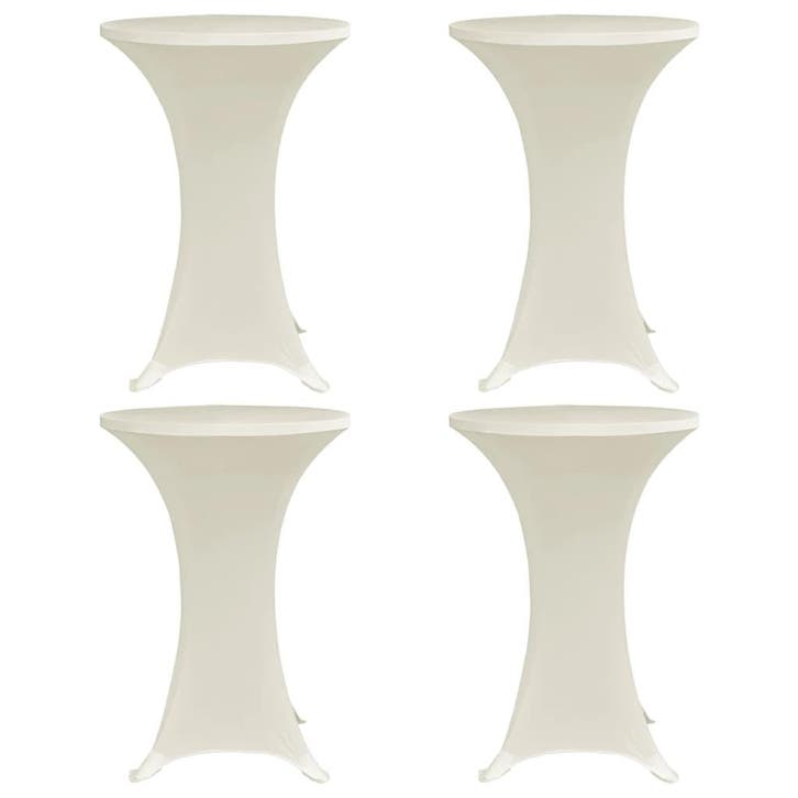 vidaXL Statafelhoes 4 st stretch Ø80 cm crème, Tuin en Terras, Tuinmeubel-accessoires, Nieuw, Verzenden