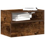 vidaXL Nachtkastje wandgemonteerd 45x26x28,5 cm gerookt, Huis en Inrichting, Slaapkamer | Nachtkastjes, Verzenden, Nieuw