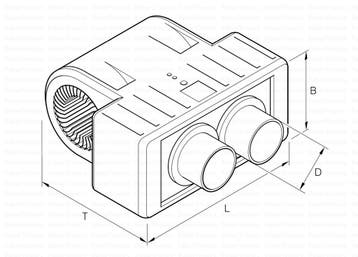 Xeros 4200 Warmtewisselaar met 2x 60mm flens 12V, Ophalen of Verzenden, Nieuw
