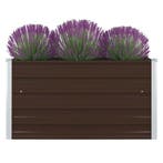 vidaXL Plantenbak verhoogd 100x100x45 cm gegalvaniseerd, Verzenden, Nieuw