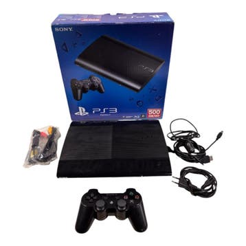 Playstation 3 SUPER SLIM 500GB (BOXED) (PS3) (TWEEDEHANDS), Games en Spelcomputers, Spelcomputers | Sony PlayStation 3, Verzenden