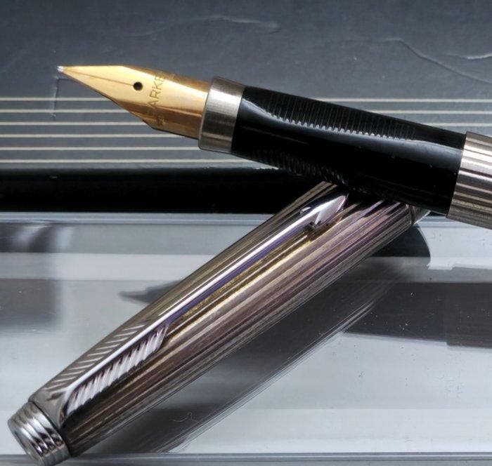 Parker - pluma estilográfica PARKER 75 con plumin de oro, Verzamelen, Pennenverzamelingen