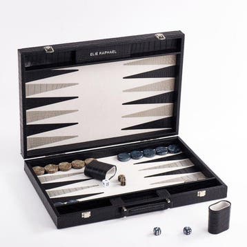 Jeu de société - Elie Raphael Backgammon Set - Cuir végétal