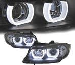 PHARES XÉNON ANGEL EYES U 3D LED BMW E90 E91 05-08 NOIR, Verzenden, Nieuw