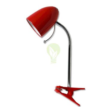 LED Bureau/Tafellamp met klem | Rood, Verzenden, Nieuw, Metaal