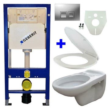 Geberit UP 100 + Neptunus WC +Nept.zitt + Delta 50 mat chr, Ophalen of Verzenden, Nieuw