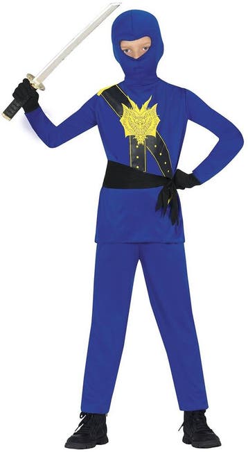 Ninja Kostuum Blauw Jongen, Kinderen en Baby's, Verzenden, Nieuw