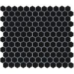 Wand Mozaïek Tegels Factory Hexagon Keramiek Zwart Mat -..., Nieuw, Ophalen of Verzenden, 20 tot 40 cm, 10 m² of meer