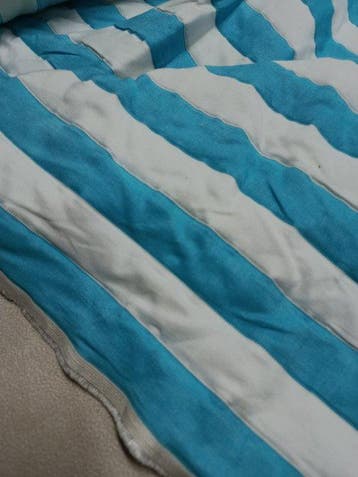 Stupendo trapuntino a righe azzurre made in Italy -