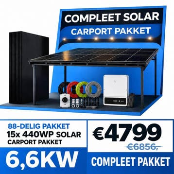Solar Carport Pakket - 6.6 kW - 15x 440, Ophalen of Verzenden