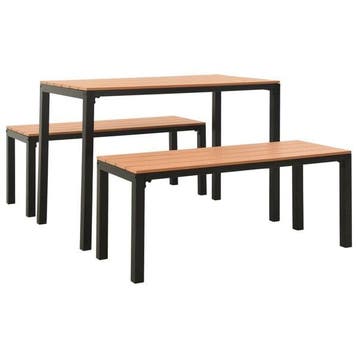 Ensemble jardin Acier/Bois - Seconde chance, prix reduit, Jardin & Terrasse, Verzenden