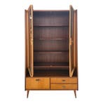 Kast - Hout, Glas - Vitrinekast-hoogmeubel –