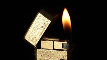 Dunill - Rare TALLBOY Table Lighter Pattern Rollagas Lighter, Nieuw