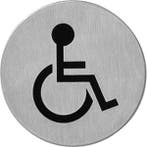 Intersteel Pictogram zelfklevend rond WC minder valide rvs, Huis en Inrichting, Nieuw