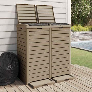 vidaXL Vuilnisbak voor buiten 78x41x86 cm polypropeen, Huis en Inrichting, Verzenden, Nieuw