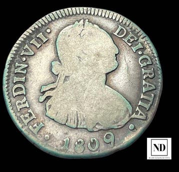 Espagne. Fernand VII. 2 Reales 1809 - Santiago FJ Busto