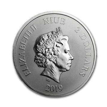 Niue. 2 Dollars 2019 1 oz $2 NZD Niue Celestial Animals The