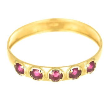 Sans prix de réserve - Bague - 14 carats Or jaune Rubis