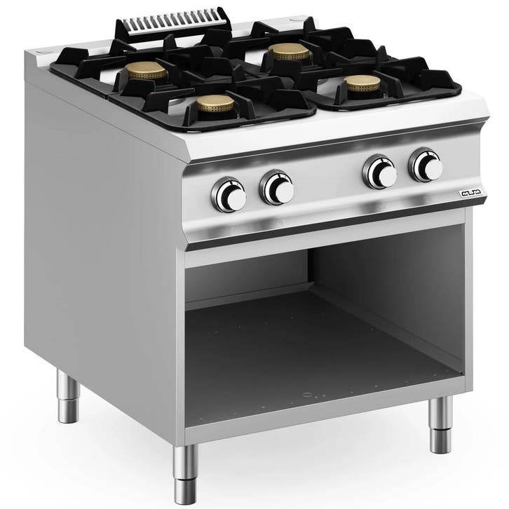 Fornuis | DOMINA PRO 900 | Gas | 4 Branders (7kW + 3x 11kW), Articles professionnels, Horeca | Équipement de cuisine, Envoi