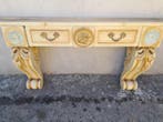 Console - Bois - canapé avec deux fauteuils