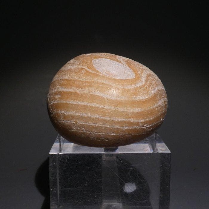 Oud-Egyptisch Albast Knuppelkop. 6 cm Ø. Oude, Collections, Minéraux & Fossiles