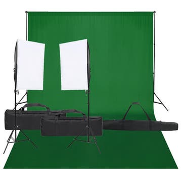 vidaXL Fotostudioset met verlichtingsset en achtergrond, Audio, Tv en Foto, Fotografie | Fotostudio en Toebehoren, Verzenden, Nieuw
