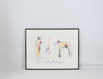 Anton Heyboer (1924-2005) - Man en Hond