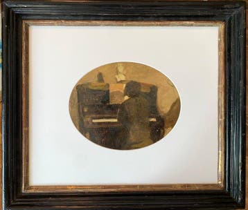 Oscar Ghiglia (1876-1945) - Ovale con Elvira Gonnelli al, Antiquités & Art