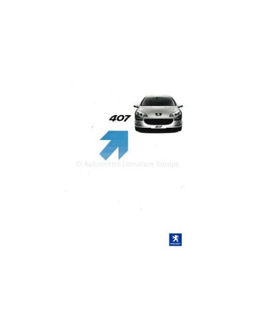 2006 PEUGEOT 407 SEDAN BROCHURE NEDERLANDS