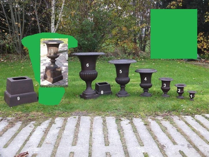 Tuinvazen Gietijzeren vazen Bloempotten Vaas, Tuin en Terras, Tuinvazen, Nieuw