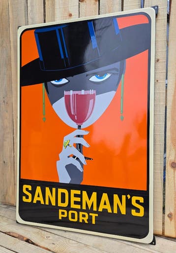 Emaille reclamebord Sandemans port XL, Verzamelen, Verzenden, Nieuw