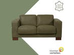 Leren bank Clear - 2 zits - Kenia Olive (olijf) - Poten, Ophalen of Verzenden