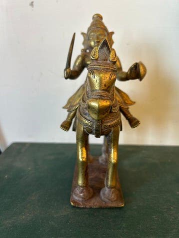Khandoba - 16 cm - Brons - India - Vroeg 19e eeuw, Antiek en Kunst, Kunst | Niet-Westerse kunst