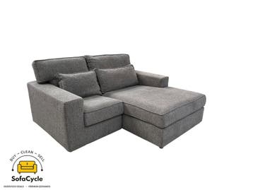 Compacte hoekzetel grijs in stof, hoek R – overstock, Verzenden, Nieuw