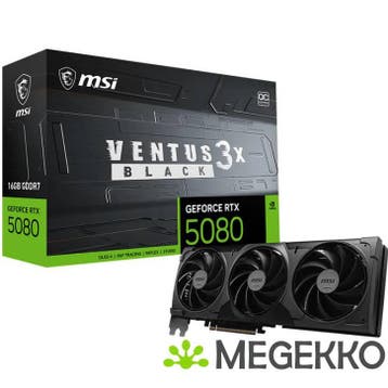 MSI GeForce RTX 5080 16G VENTUS 3X OC BLACK, Verzenden, Nieuw