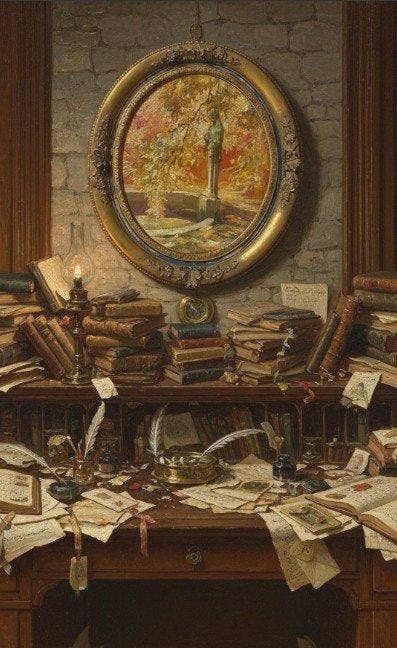 École Symboliste (c. 1900) - La Source Tarie, Antiek en Kunst, Kunst | Schilderijen | Klassiek