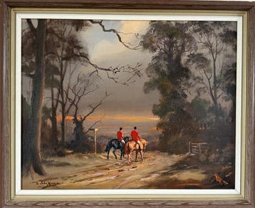 Lionel John Morris (1906-?) - Returning after the hunt - No