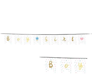 Gender Reveal Slinger 2,2m, Verzenden