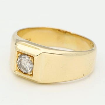 Ring - 18 karaat Geel goud Diamant (Natuurlijk)