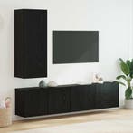 vidaXL TV Wand Eenheid Wandgemonteerd 5 pcs Zwart eiken, Verzenden
