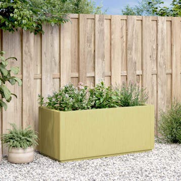 vidaXL Tuinfleur Box Groen 80 x 36 x 35 cm PP, Verzenden, Nieuw