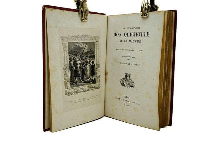 Miguel de Cervantes Saavedra / Grandville - L’ingénieux, Antiquités & Art, Antiquités | Livres & Manuscrits
