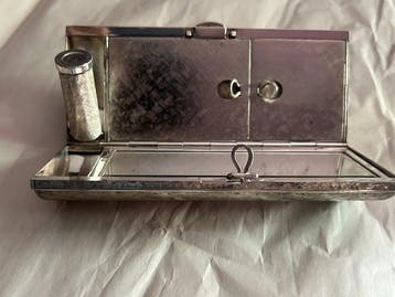 Ensemble de toilette - Pochette / Compact - Argent 925 -