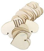 Houten hartjes Hout Geboord 4 cm 2 stuks