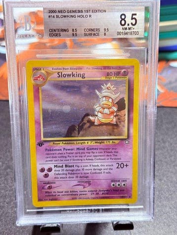 Pokémon - 1 Graded card - Slowking 14 Foil, Première édition