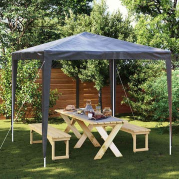 vidaXL Partytent professioneel 90 g/m² 2,5x2,5 m antraciet, Verzenden, Nieuw